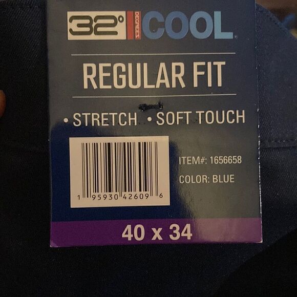 32 Degrees Cool Stretch Regular Fit Pants Mens Size 40 X 34 - Picture 8 of 8